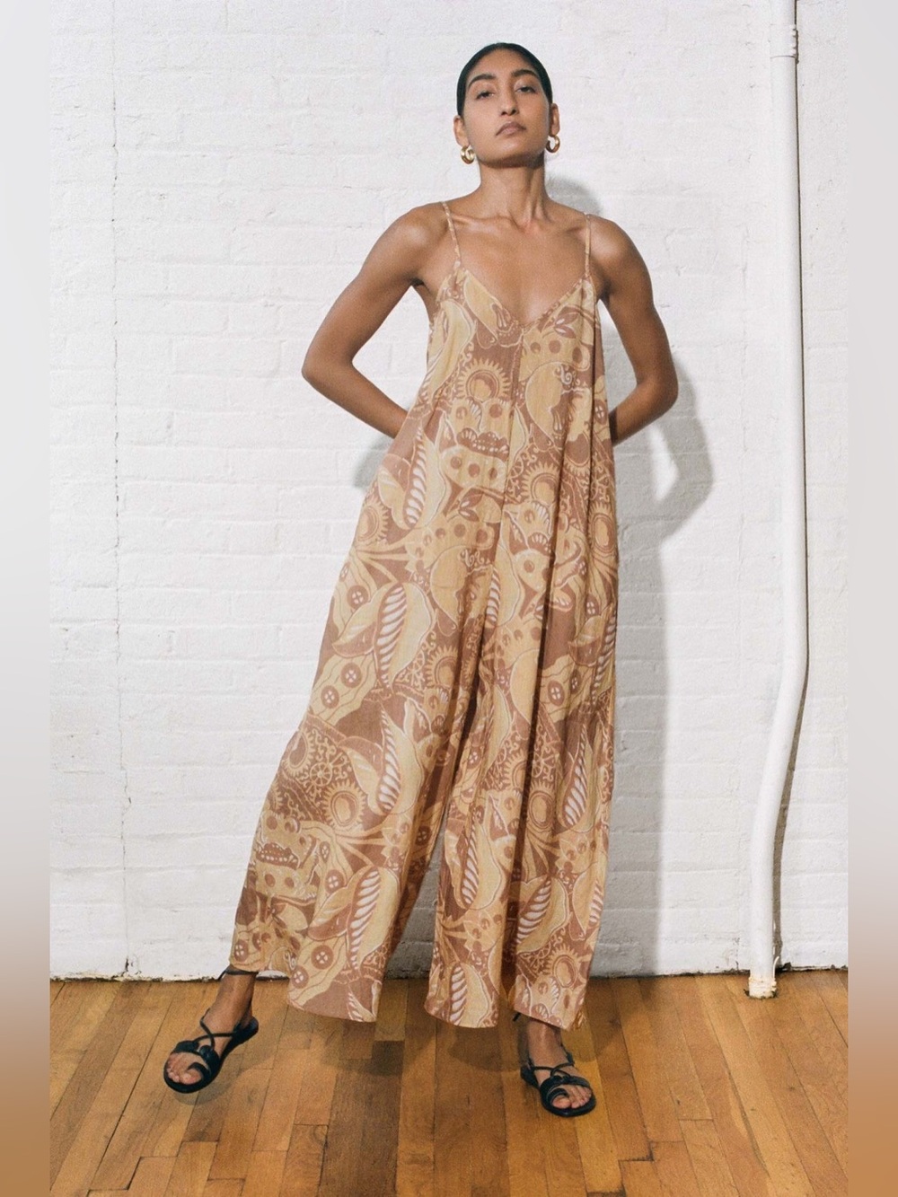 Mara Hoffman Carly Linen Jumpsuit In Acadia Size XS